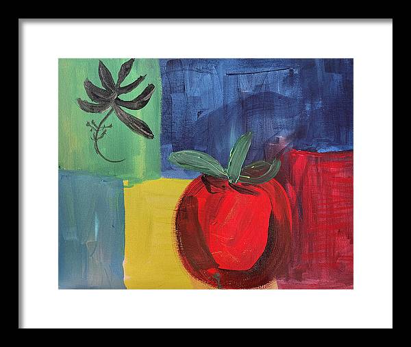 Tomato Basil Abstract - Framed Print