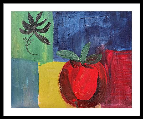 Tomato Basil Abstract - Framed Print