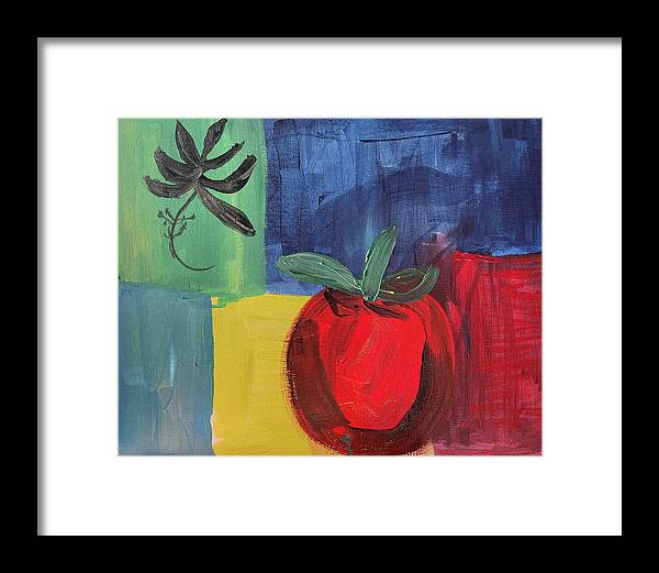 Tomato Basil Abstract - Framed Print