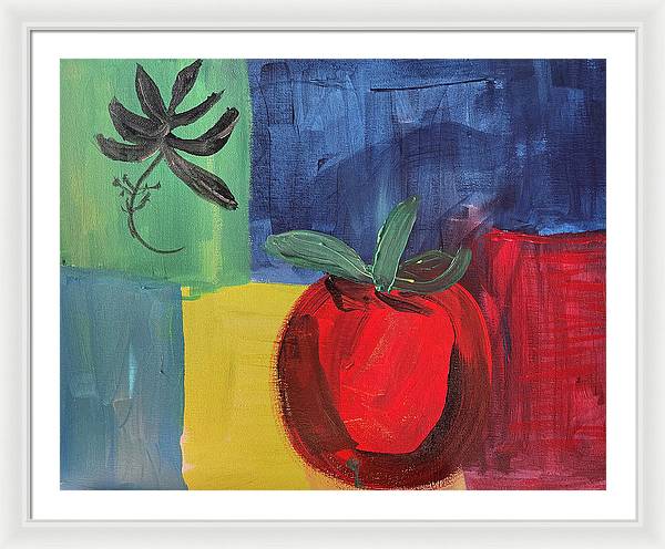 Tomato Basil Abstract - Framed Print