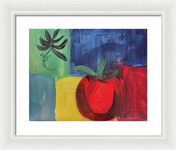 Tomato Basil Abstract - Framed Print