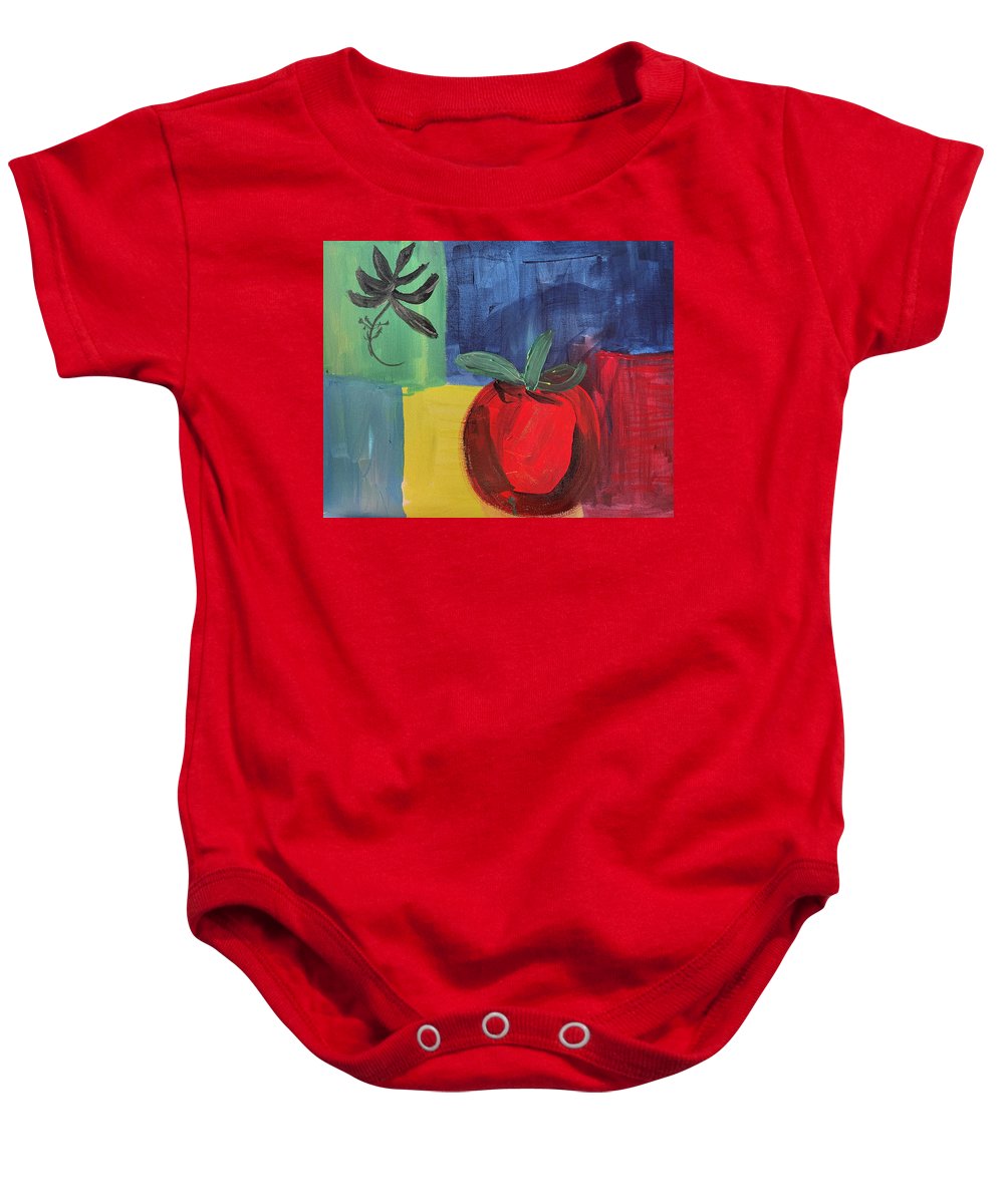 Tomato Basil Abstract - Baby Onesie