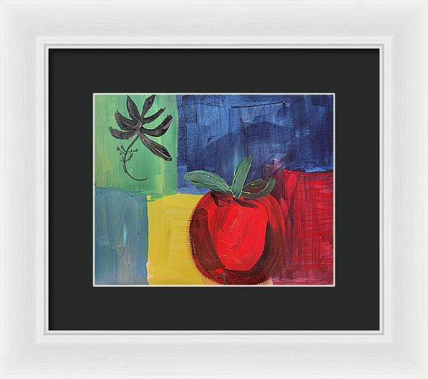 Tomato Basil Abstract - Framed Print