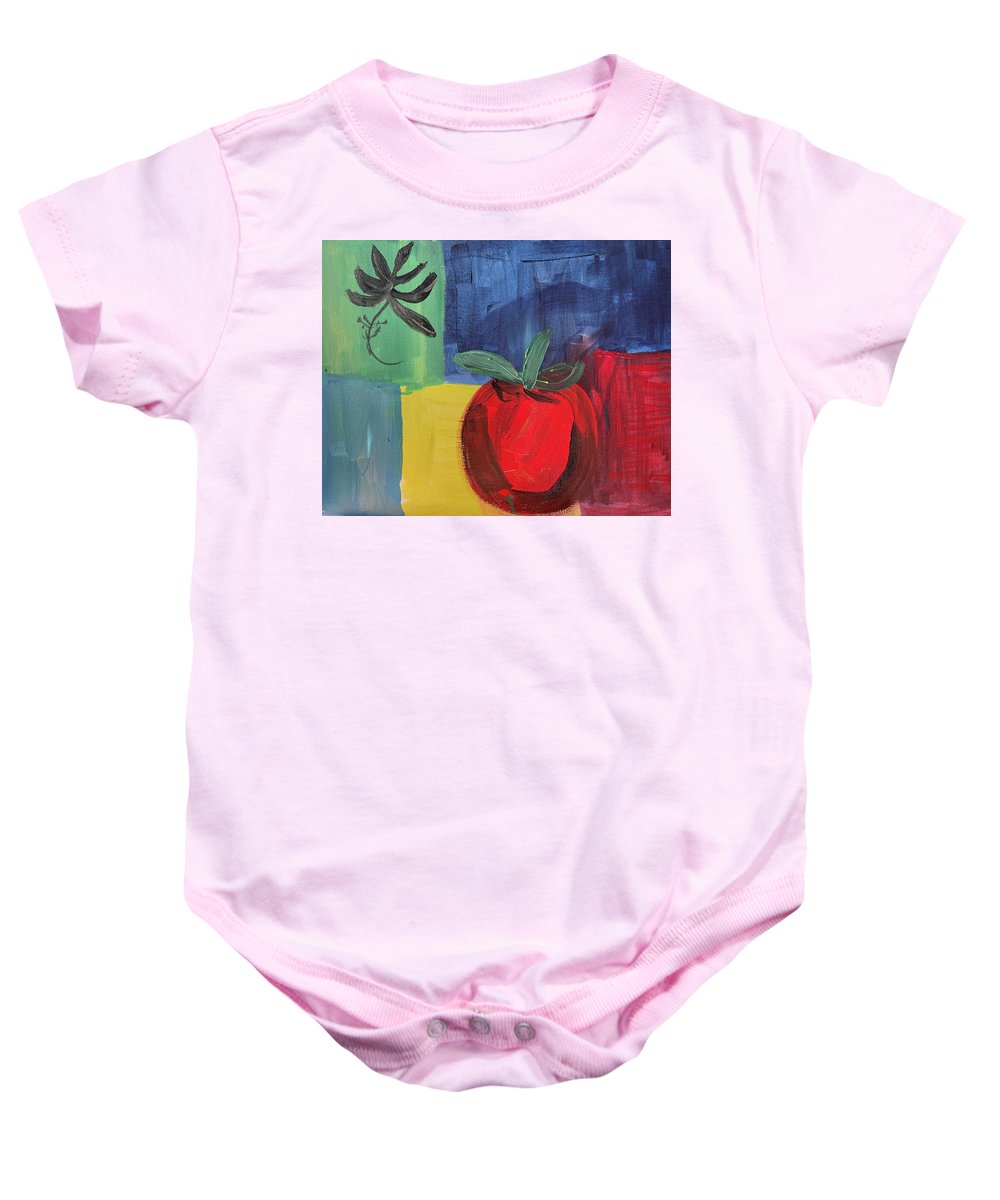 Tomato Basil Abstract - Baby Onesie