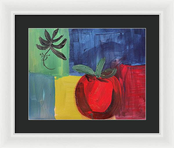 Tomato Basil Abstract - Framed Print