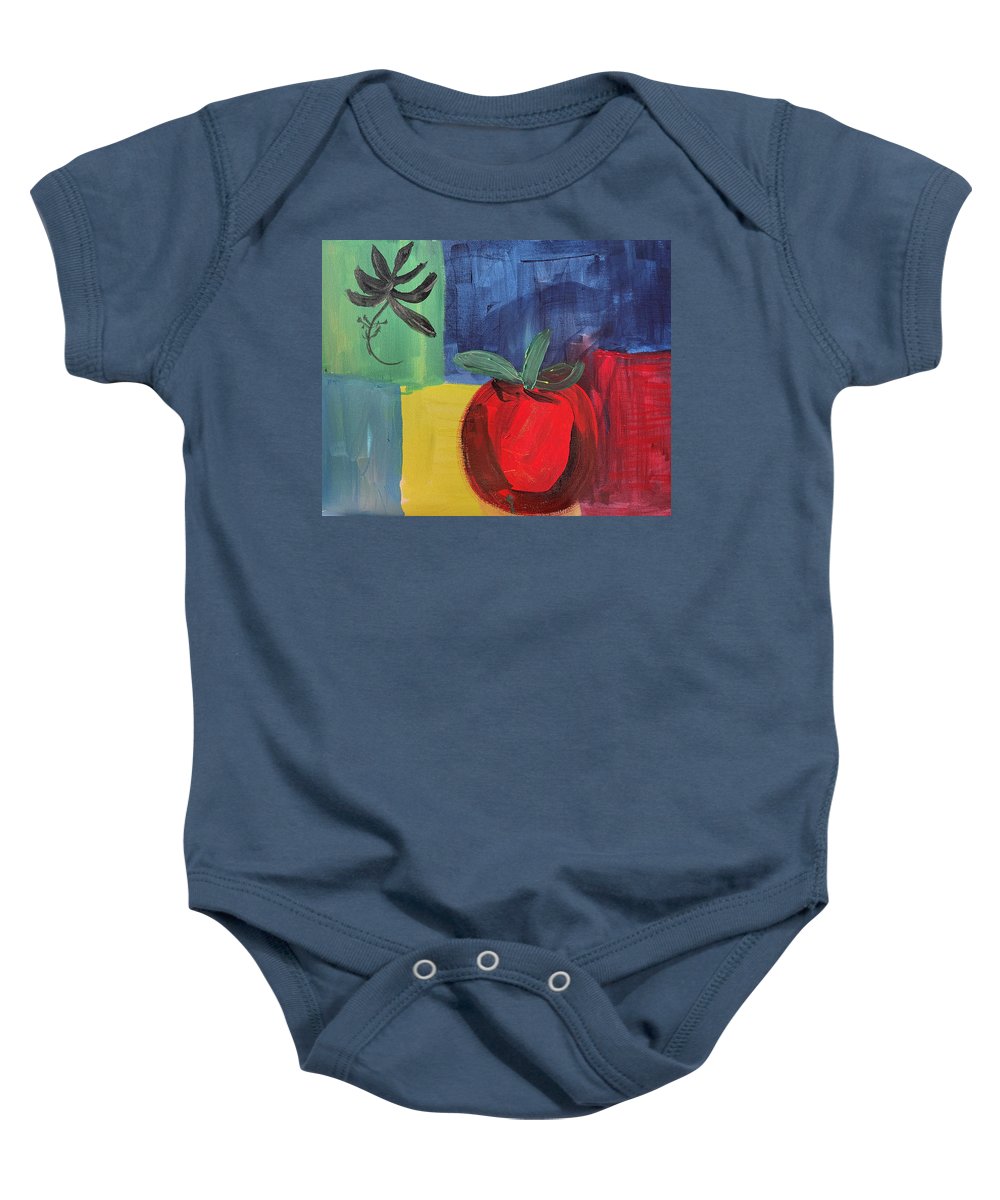 Tomato Basil Abstract - Baby Onesie