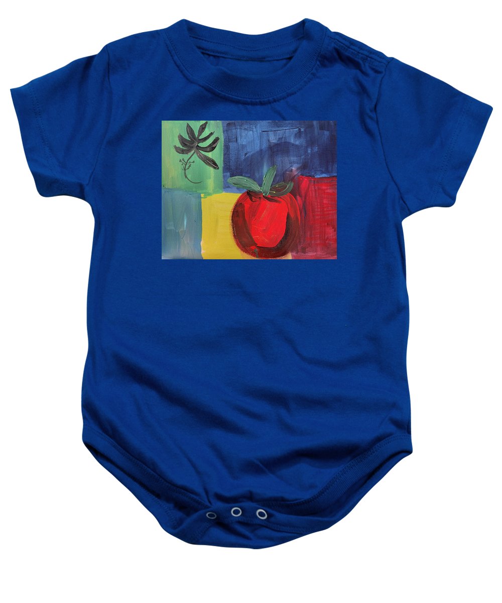 Tomato Basil Abstract - Baby Onesie