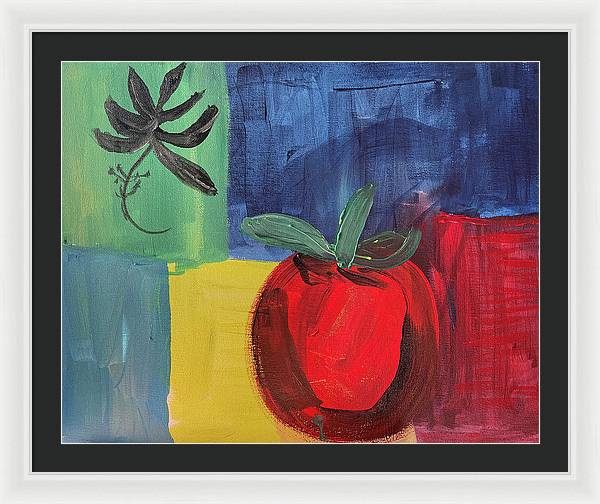 Tomato Basil Abstract - Framed Print