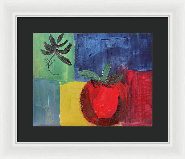 Tomato Basil Abstract - Framed Print