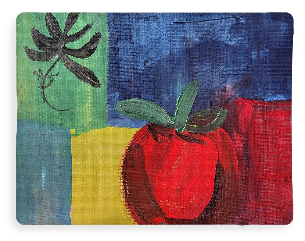 Tomato Basil Abstract - Blanket