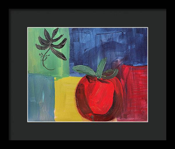 Tomato Basil Abstract - Framed Print