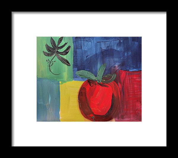 Tomato Basil Abstract - Framed Print