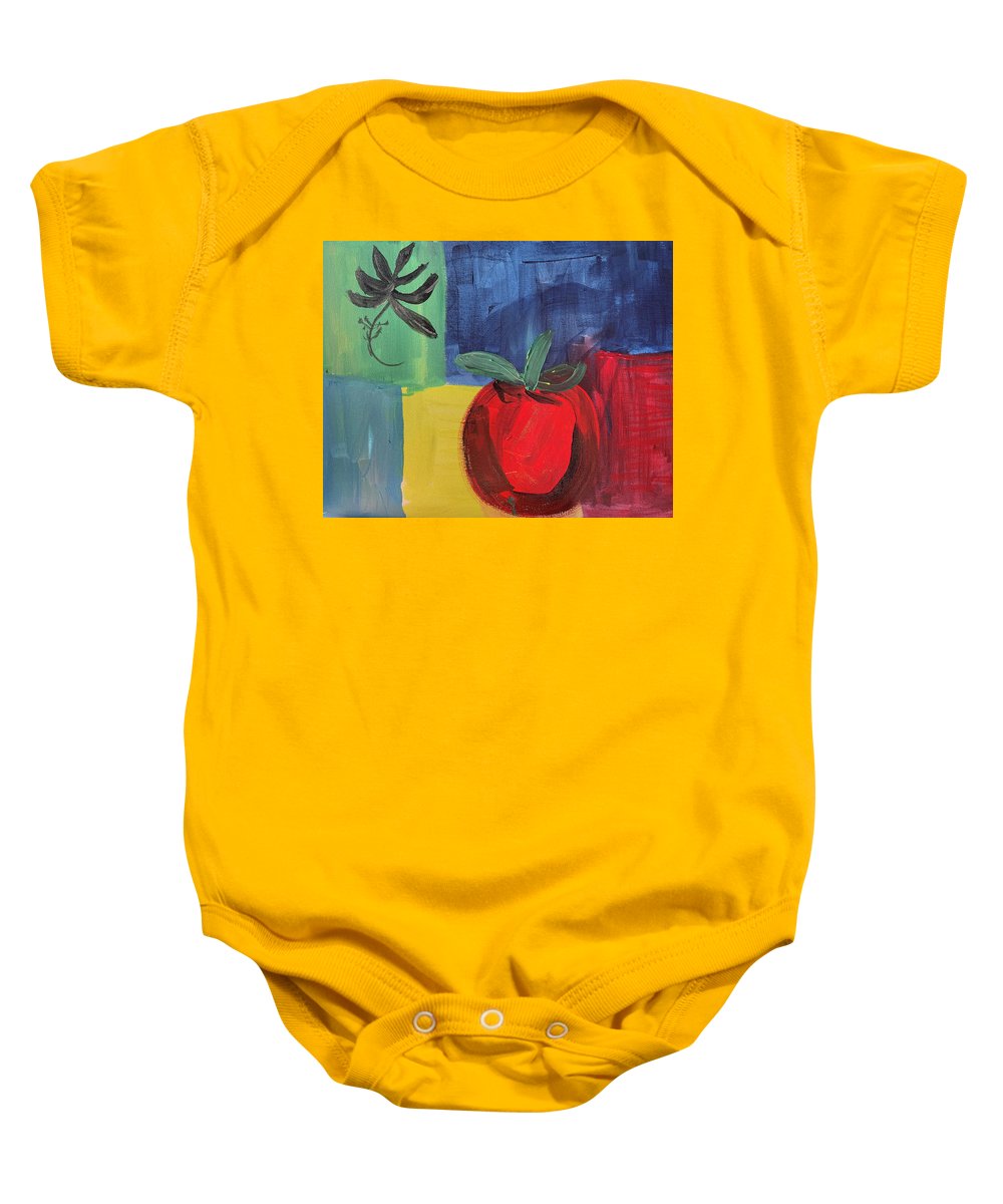 Tomato Basil Abstract - Baby Onesie