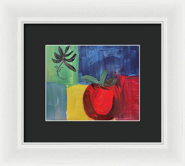 Tomato Basil Abstract - Framed Print