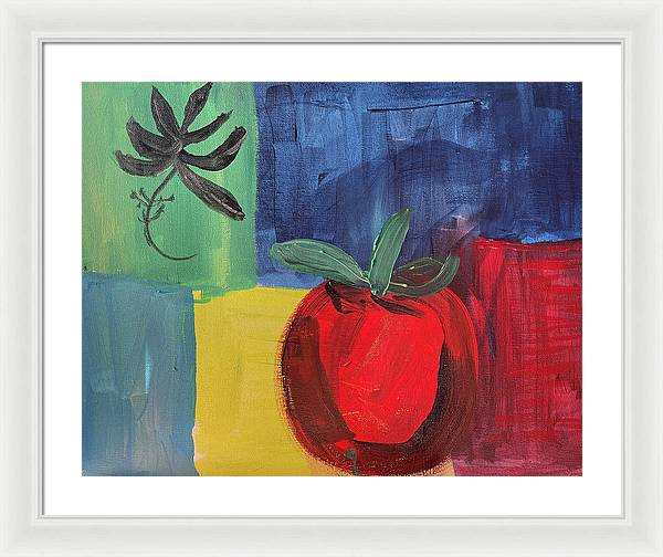 Tomato Basil Abstract - Framed Print