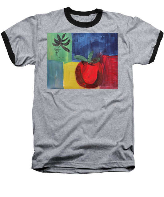 Tomato Basil Abstract - Baseball T-Shirt