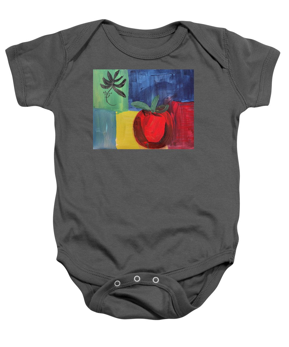 Tomato Basil Abstract - Baby Onesie