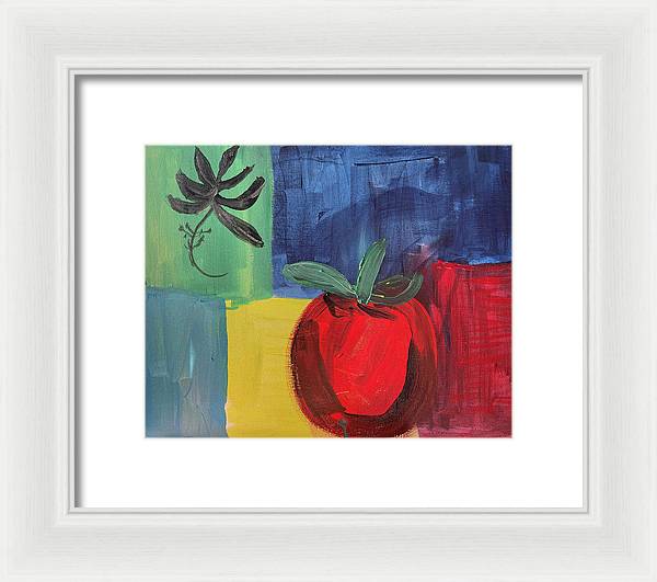 Tomato Basil Abstract - Framed Print