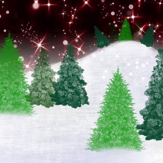 Trees on a Christmas Hill Digital Image Download
