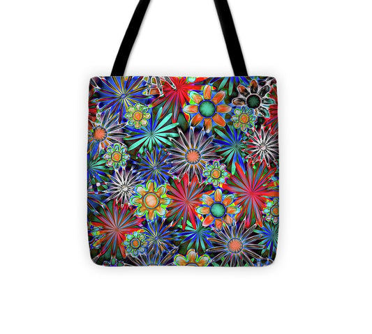 Tropical Daisies Collage - Tote Bag