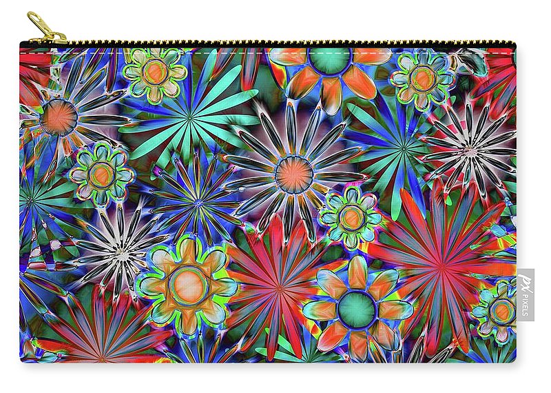 Tropical Daisies Collage - Carry-All Pouch