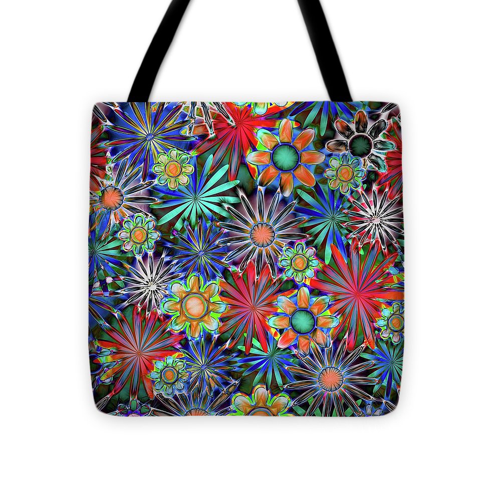 Tropical Daisies Collage - Tote Bag