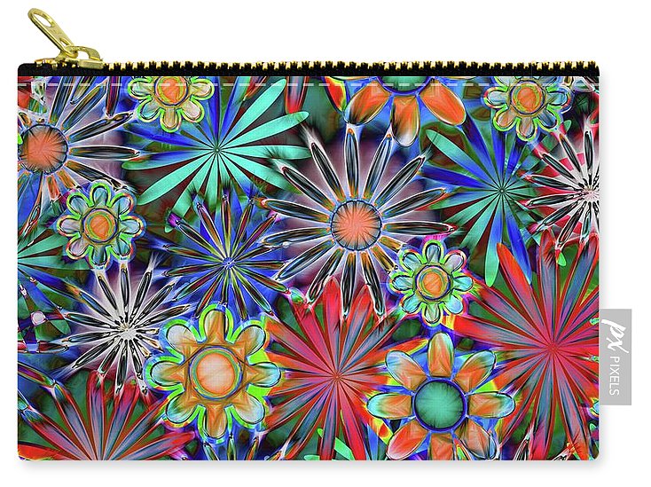 Tropical Daisies Collage - Carry-All Pouch