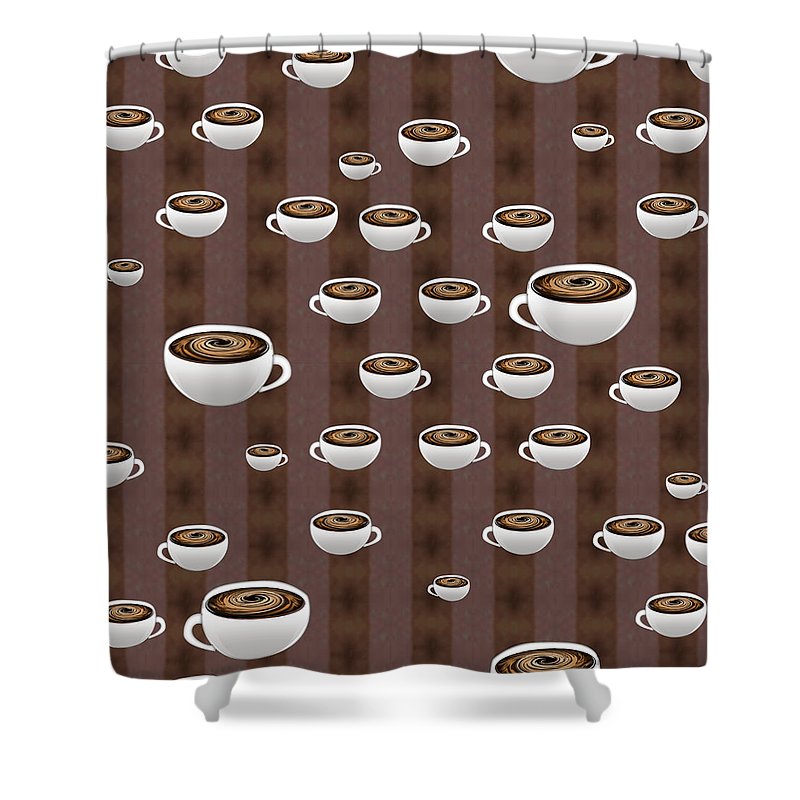 True Coffee Repeating - Shower Curtain