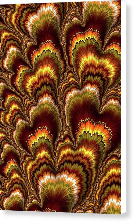 Turkey Feather Fractal - Canvas Print