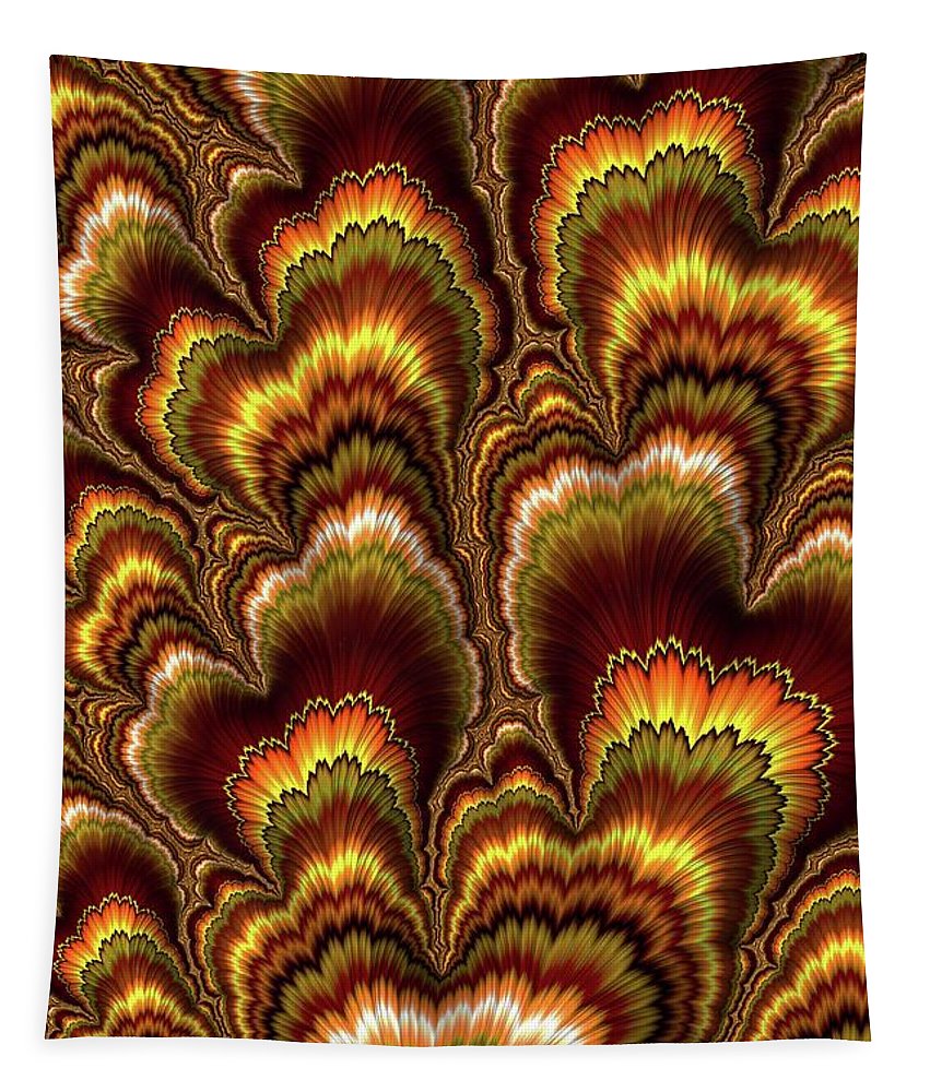 Turkey Feather Fractal - Tapestry