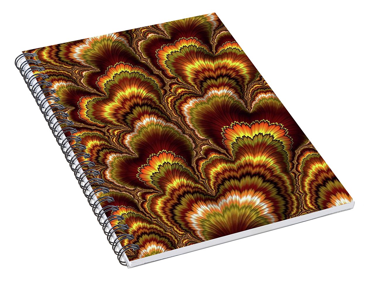 Turkey Feather Fractal - Spiral Notebook