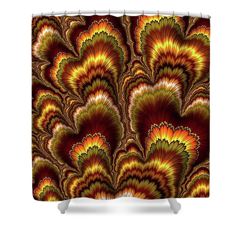 Turkey Feather Fractal - Shower Curtain