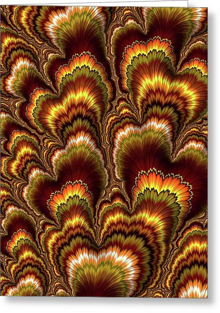 Turkey Feather Fractal - Greeting Card