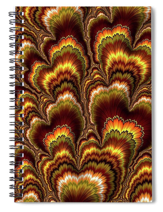 Turkey Feather Fractal - Spiral Notebook