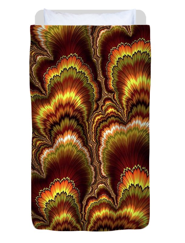 Turkey Feather Fractal - Duvet Cover