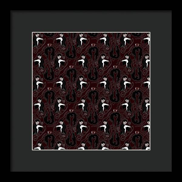 Vampire Pattern - Framed Print