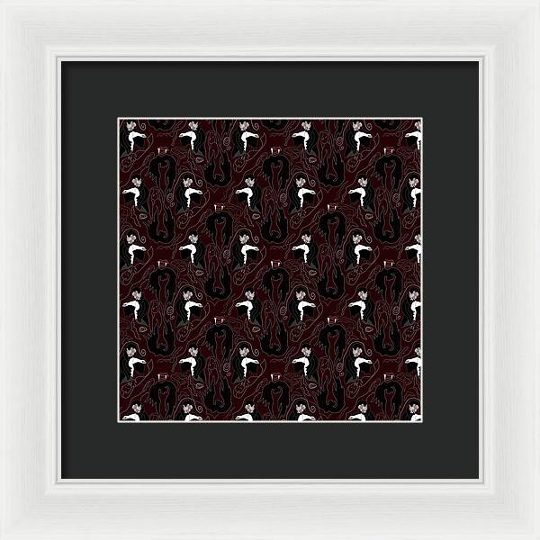 Vampire Pattern - Framed Print