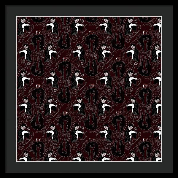 Vampire Pattern - Framed Print