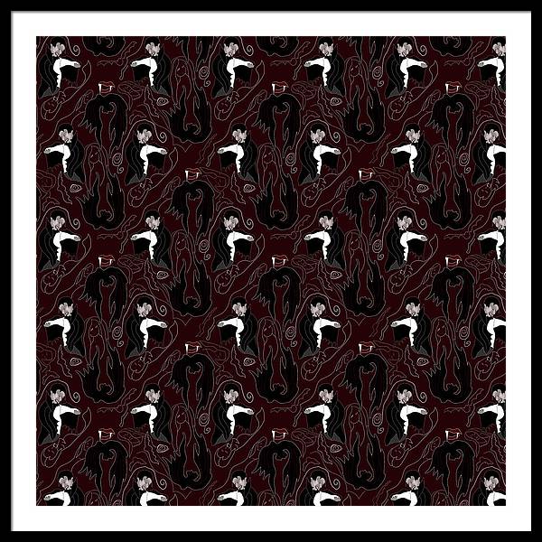 Vampire Pattern - Framed Print