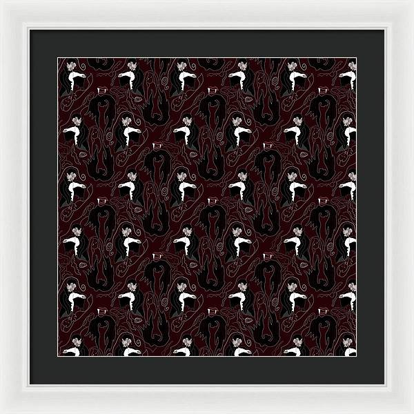 Vampire Pattern - Framed Print