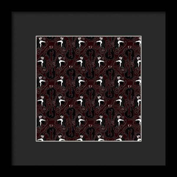 Vampire Pattern - Framed Print