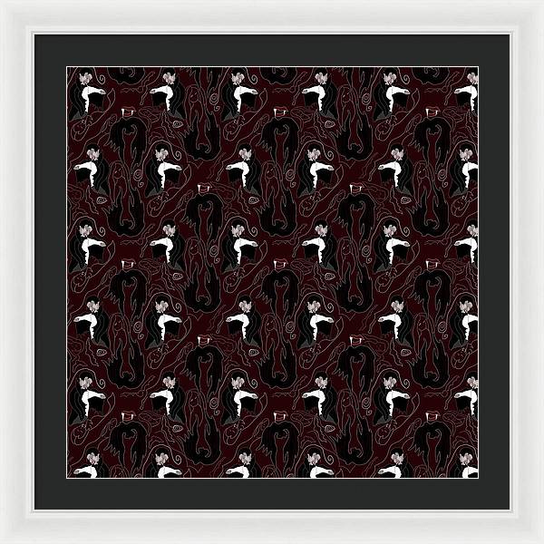 Vampire Pattern - Framed Print