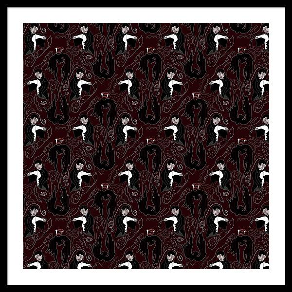 Vampire Pattern - Framed Print