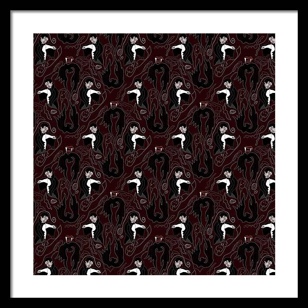 Vampire Pattern - Framed Print