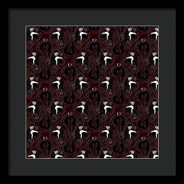 Vampire Pattern - Framed Print