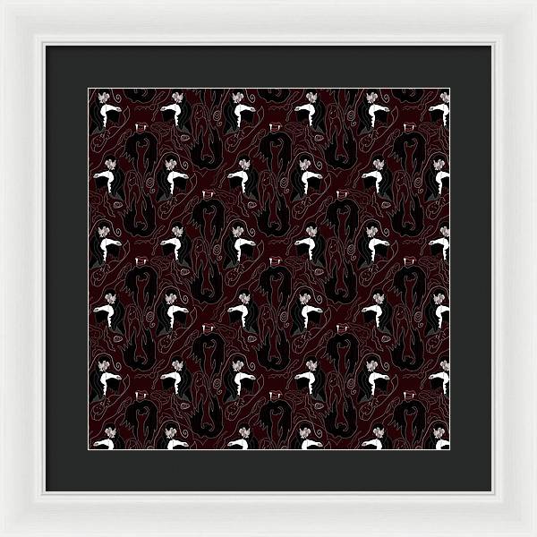 Vampire Pattern - Framed Print