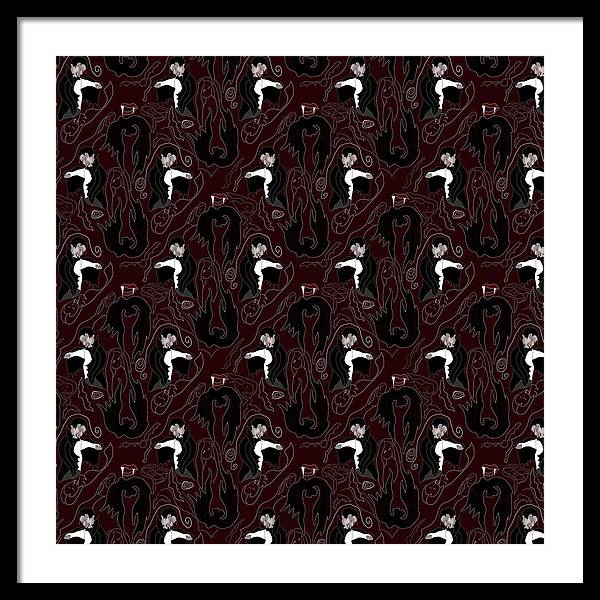 Vampire Pattern - Framed Print