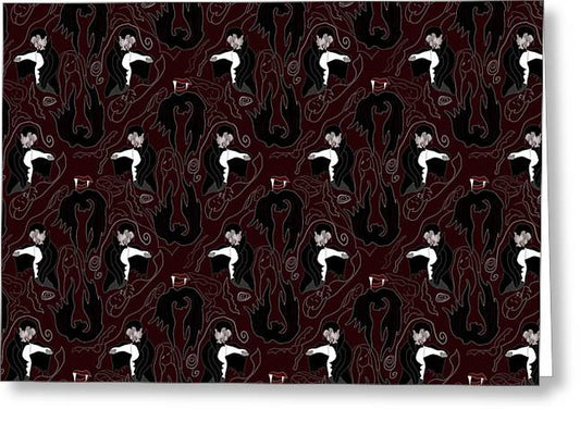 Vampire Pattern - Greeting Card