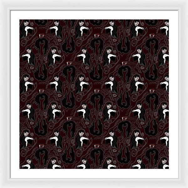 Vampire Pattern - Framed Print