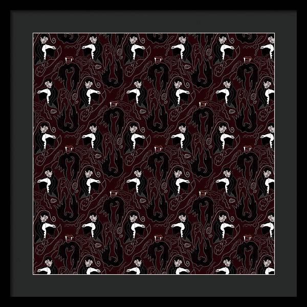 Vampire Pattern - Framed Print